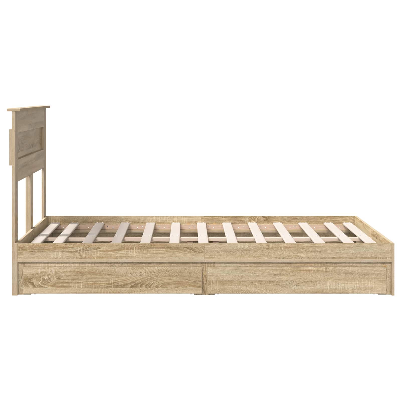Opslag bed met lade Sonoma Eiken 135 x 190 cm Bewerkt hout | luizaXL | Dé meubelwinkel voor elk interieur Opslag bed met lade Sonoma Eiken 135 x 190 cm Bewerkt hout - Afbeelding 9