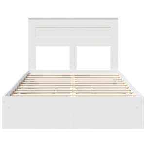 Postel s úložným prostorem Bílá 120 x 200 cm kompozitní dřevo - obrázek 8