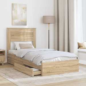 Postel s úložným prostorem s čelo Sonoma dub 90 x 190 cm - obrázek 3