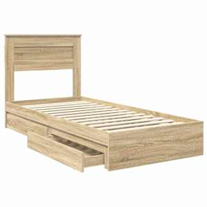 Postel s úložným prostorem s čelo Sonoma dub 75 x 190 cm - obrázek 5