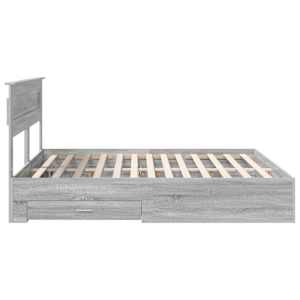 Rám postele s čelo Šedá Sonoma 200 x 200 cm kompozitní dřevo - obrázek 9