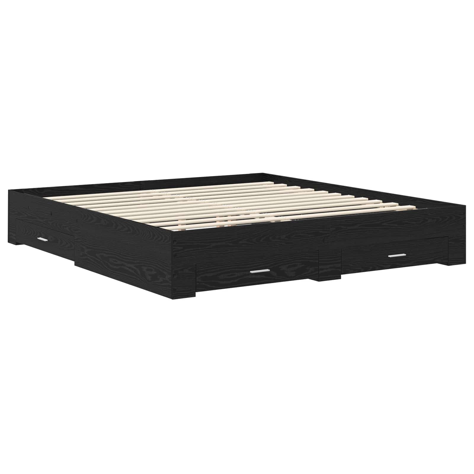 Voodi raam peaga sahtliga Must tamm 180 x 200 cm Tehispuit 6 Kõik vajalik sinu aeda ja koju! Voodi raam peaga sahtliga Must tamm 180 x 200 cm Tehispuit - Image 6