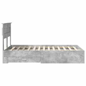 Rám postele s čelo Betonově šedá 120 x 190 cm kompozitní dřevo - obrázek 9