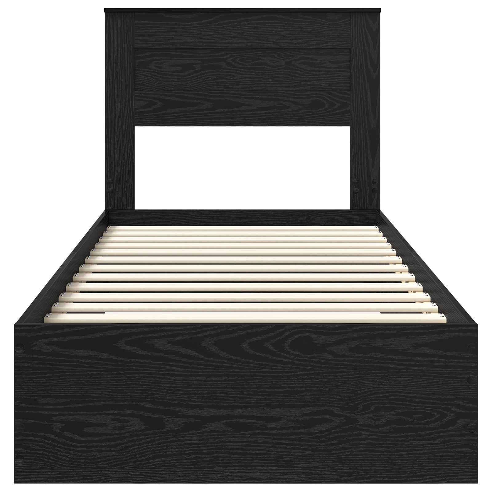Sängyn runko päätyllä Musta tammi. 100 x 200 cm Tekninen puu - Image 7