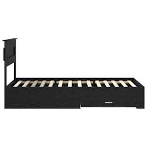 Rám postele s čelo Černý dub 90 x 190 cm kompozitní dřevo - obrázek 8