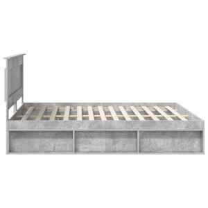 Rám postele s čelo Beton 200 x 200 cm Masivní borové dřevo - obrázek 8