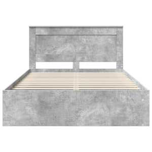 Rám postele Betonově šedá 150 x 200 cm Masivní borové dřevo - obrázek 7