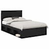 vidaXL Voodi raam Must tamm 120 x 190 cm Tehispuit