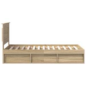 Rám postele s čelo Sonoma dub 90 x 200 cm Masivní borové dřevo - obrázek 8