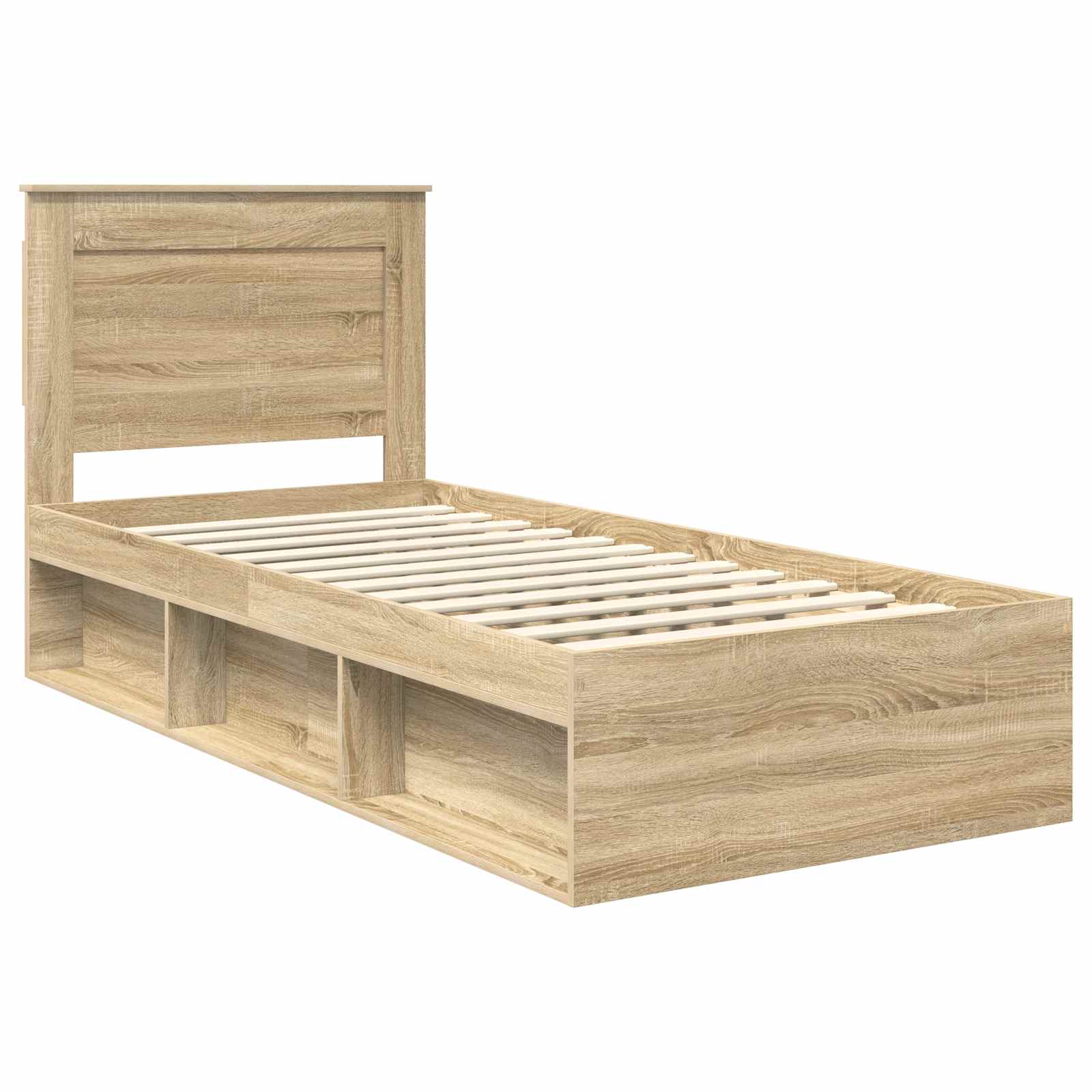 Bedframe met lade Sonoma Eiken 75 x 190 cm Massief grenenhout image 4