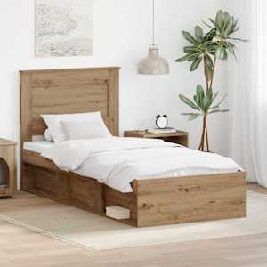 Konstrukcija postelje Oreh 75 x 190 cm Masivno borovo les