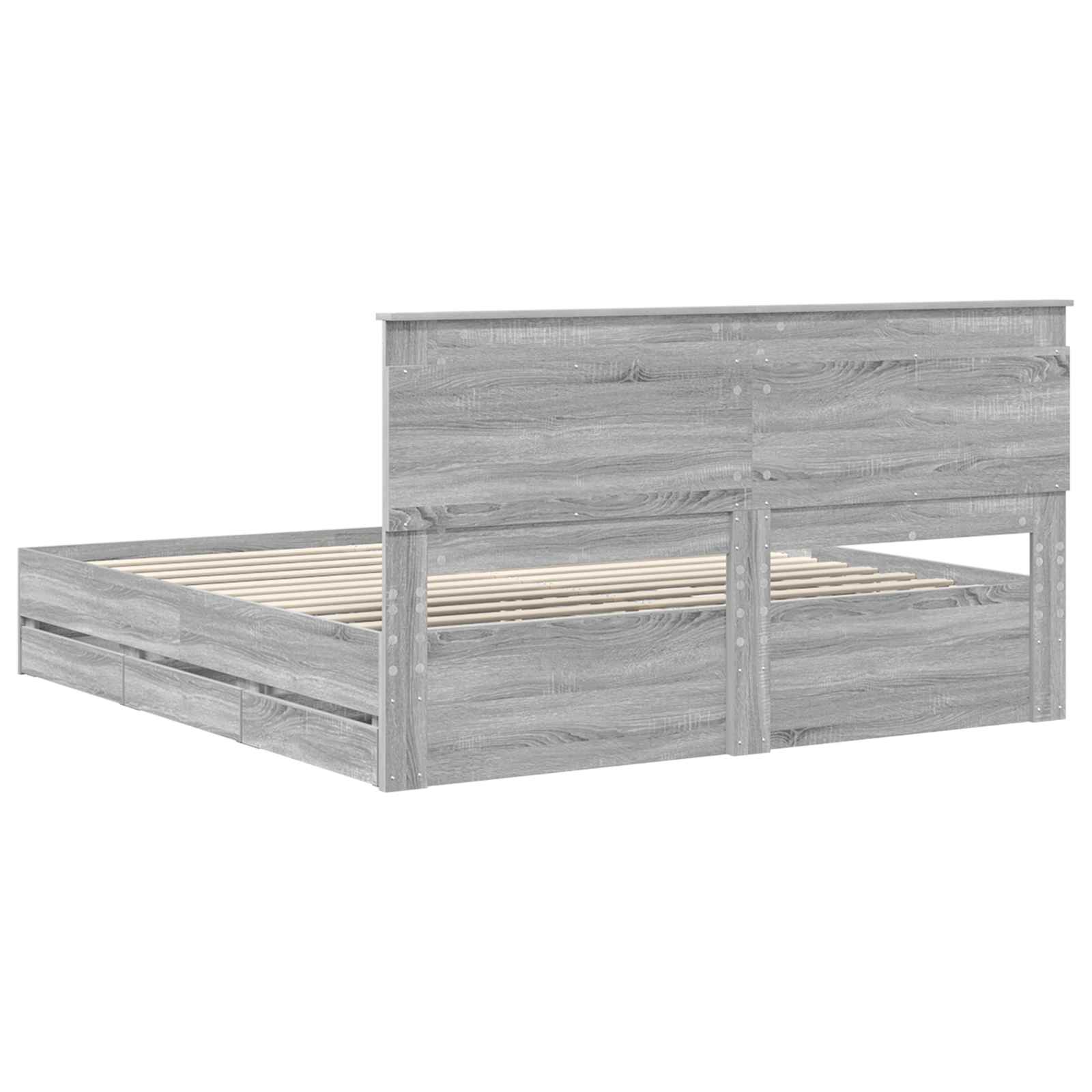 Voodi raam sahtliga peaga Hall Sonoma 200 x 200 cm Inseneripuit 148 Kõik vajalik sinu aeda ja koju! Voodi raam sahtliga peaga Hall Sonoma 200 x 200 cm Inseneripuit - Image 10