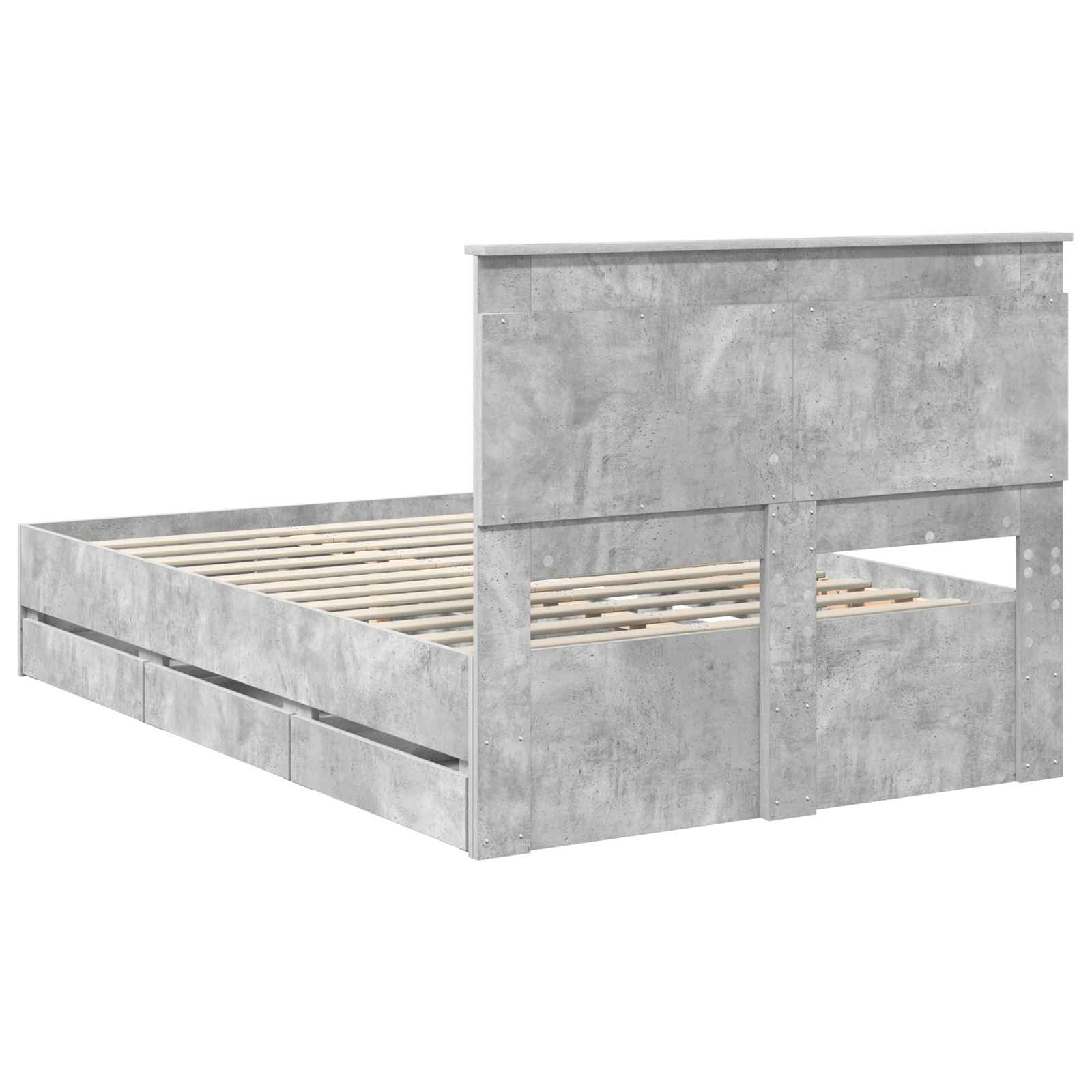 Voodi raam sahtliga peaga Betoonhall 120 x 190 cm Inseneripuit 148 Kõik vajalik sinu aeda ja koju! Voodi raam sahtliga peaga Betoonhall 120 x 190 cm Inseneripuit - Image 10