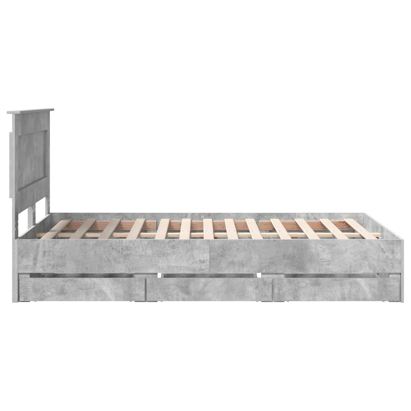 Voodi raam sahtliga peaga Betoonhall 120 x 190 cm Inseneripuit 147 Kõik vajalik sinu aeda ja koju! Voodi raam sahtliga peaga Betoonhall 120 x 190 cm Inseneripuit - Image 9