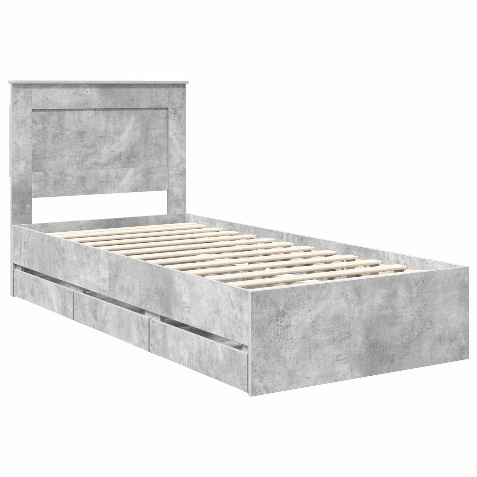 Voodi raam sahtliga peaga Betoonhall 90 x 200 cm Inseneripuit 211 Kõik vajalik sinu aeda ja koju! Voodi raam sahtliga peaga Betoonhall 90 x 200 cm Inseneripuit - Image 4