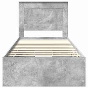 Rám postele s čelo Betonově šedá 90 x 200 cm Inženýrské dřevo - obrázek 8