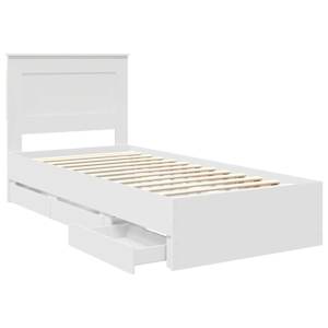 Rám postele se zásuvkou Bílá 75 x 190 cm Inženýrské dřevo - obrázek 5