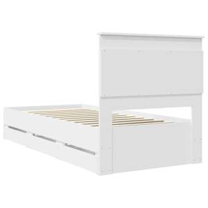 Rám postele se zásuvkou Bílá 75 x 190 cm Inženýrské dřevo - obrázek 10
