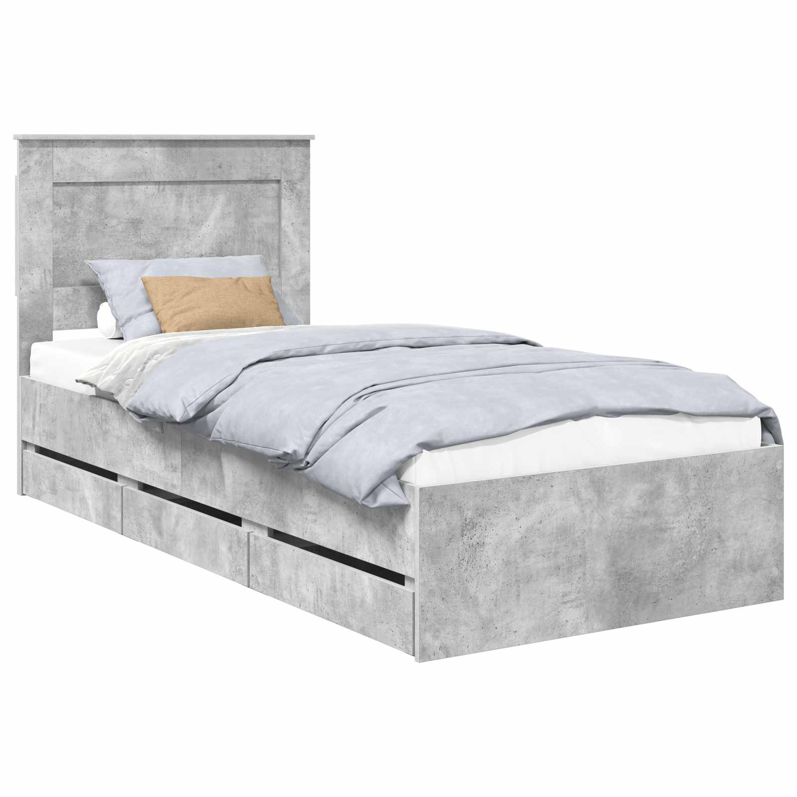 Voodi raam sahtliga peaga Betoonhall 75 x 190 cm Inseneripuit 209 Kõik vajalik sinu aeda ja koju! Voodi raam sahtliga peaga Betoonhall 75 x 190 cm Inseneripuit - Image 2