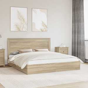 Postel s úložným prostorem s čelo Sonoma dub 180 x 200 cm - obrázek 1