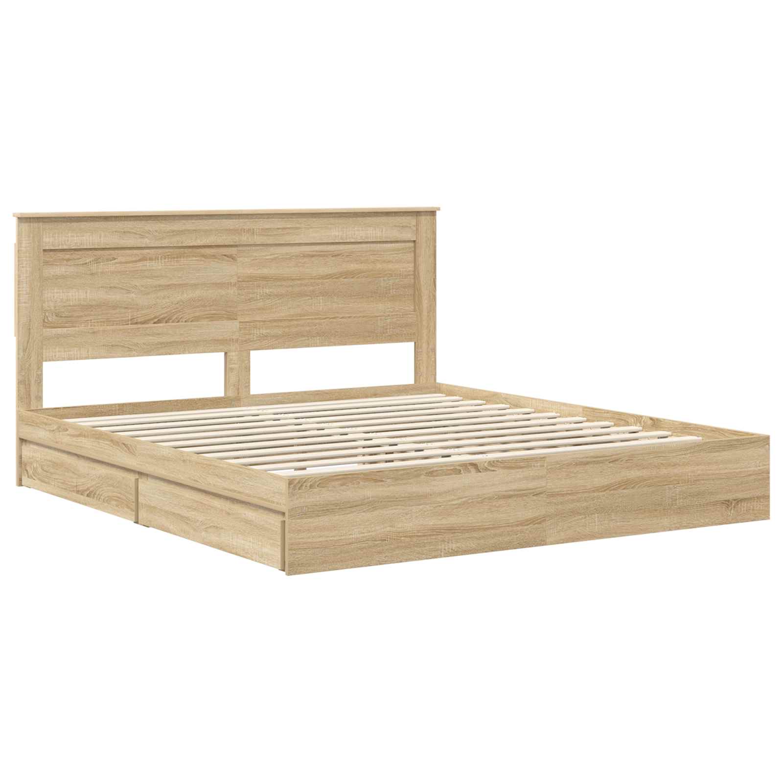 Opslag bed met lade Sonoma Eiken 180 x 200 cm Bewerkt hout | luizaXL | Dé meubelwinkel voor elk interieur Opslag bed met lade Sonoma Eiken 180 x 200 cm Bewerkt hout - Afbeelding 4
