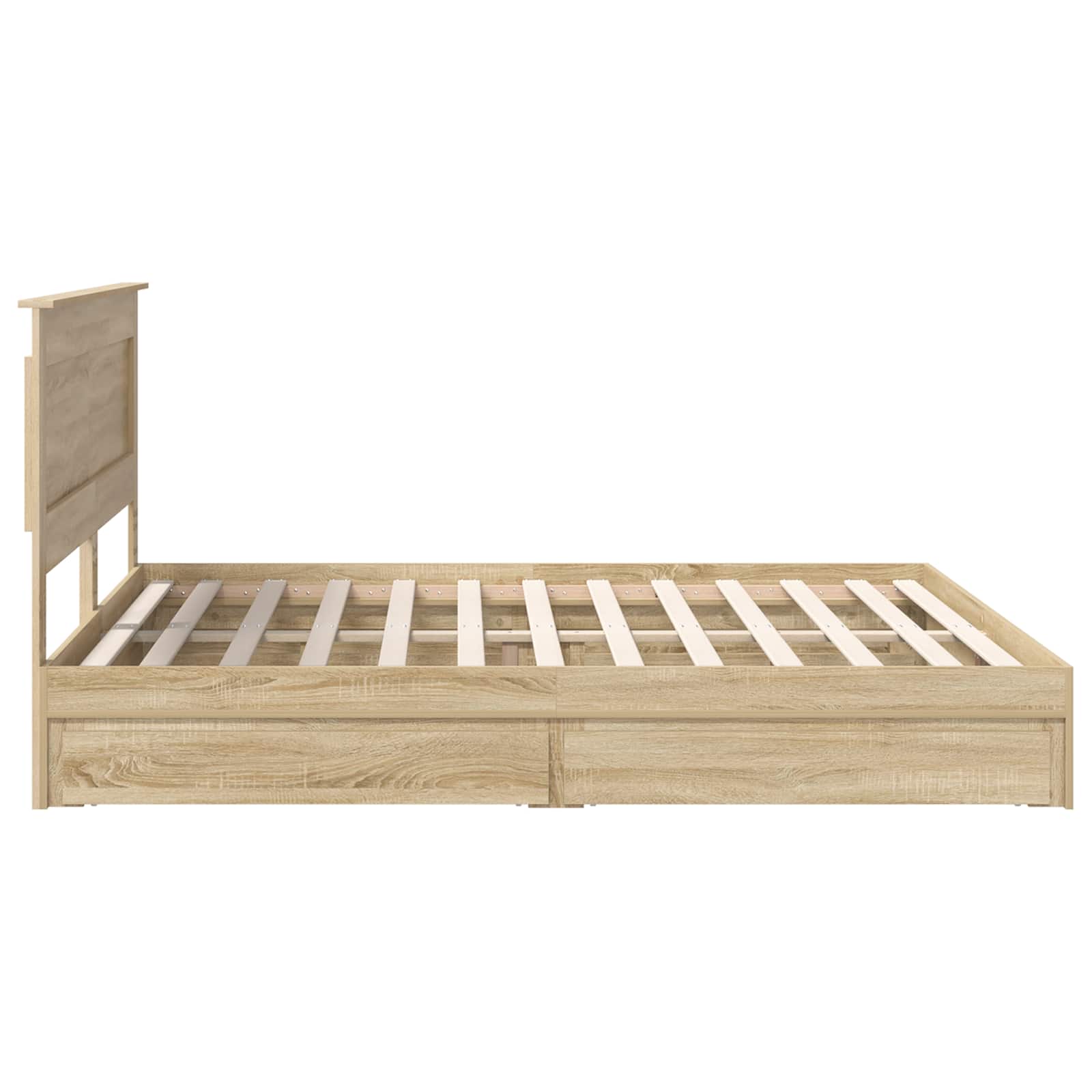 Opslag bed met lade Sonoma Eiken 180 x 200 cm Bewerkt hout | luizaXL | Dé meubelwinkel voor elk interieur Opslag bed met lade Sonoma Eiken 180 x 200 cm Bewerkt hout - Afbeelding 9