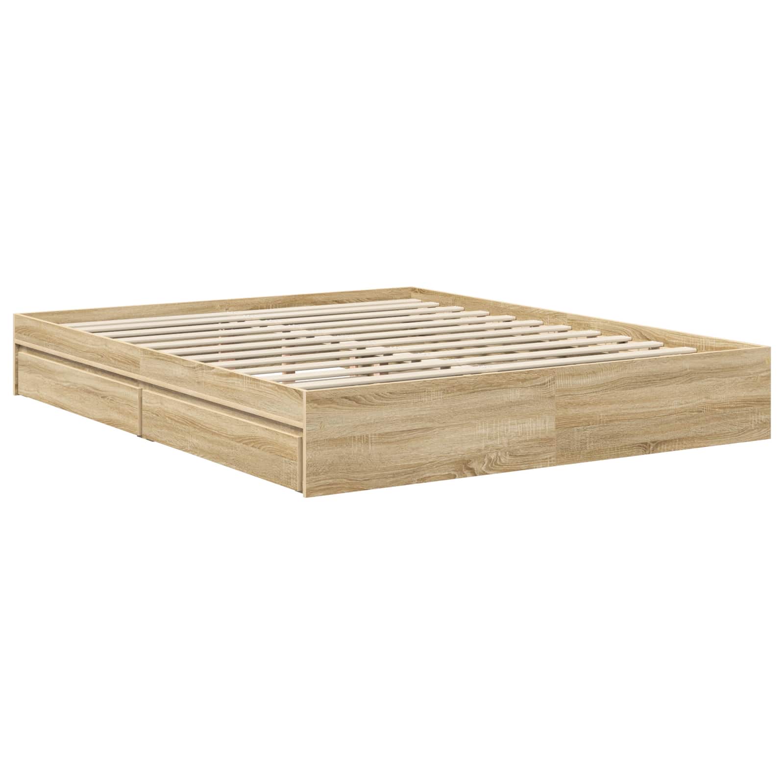 Opslag bed met lade Sonoma Eiken 160 x 200 cm Bewerkt hout | luizaXL | Dé meubelwinkel voor elk interieur Opslag bed met lade Sonoma Eiken 160 x 200 cm Bewerkt hout - Afbeelding 6