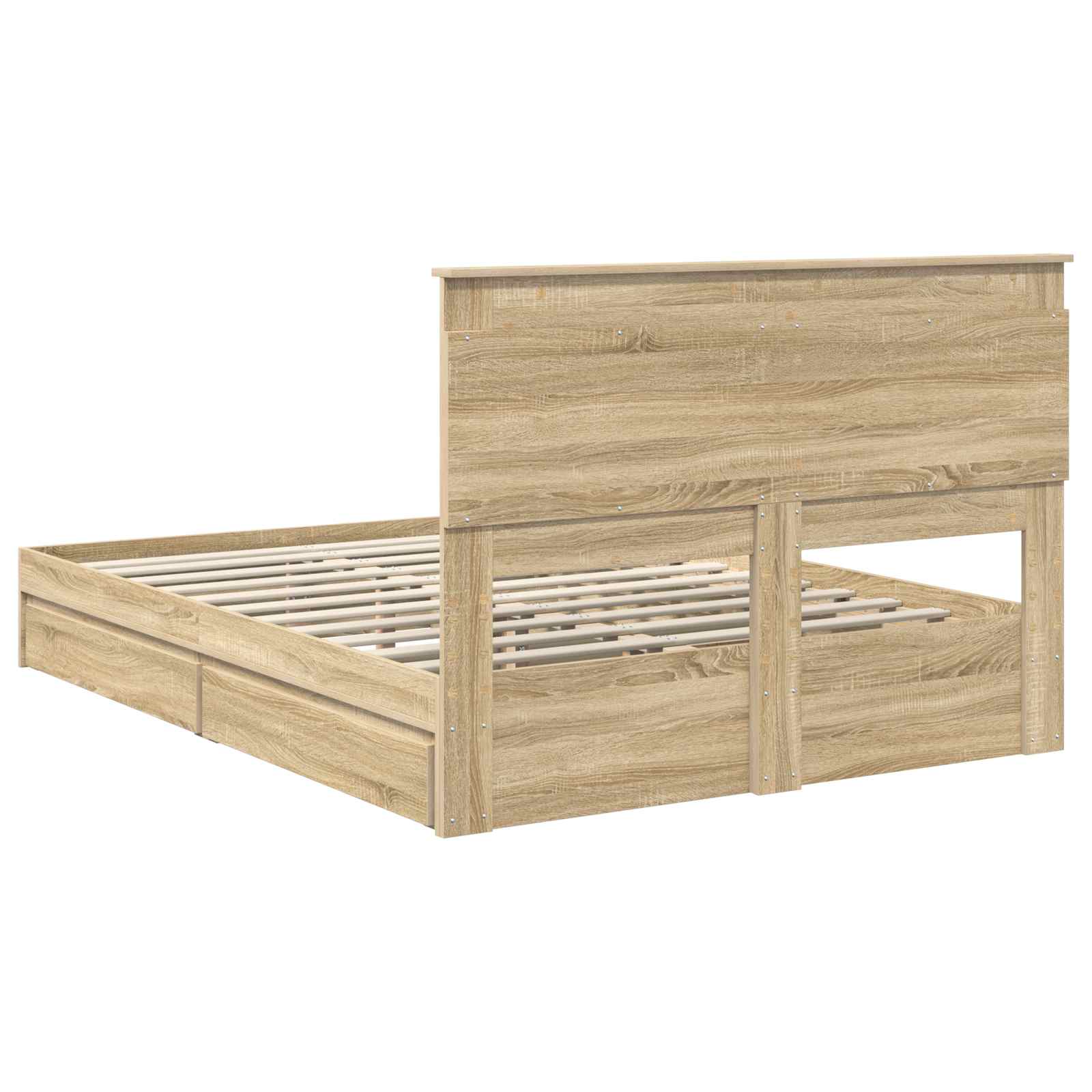 Opslag bed met lade Sonoma Eiken 160 x 200 cm Bewerkt hout | luizaXL | Dé meubelwinkel voor elk interieur Opslag bed met lade Sonoma Eiken 160 x 200 cm Bewerkt hout - Afbeelding 10