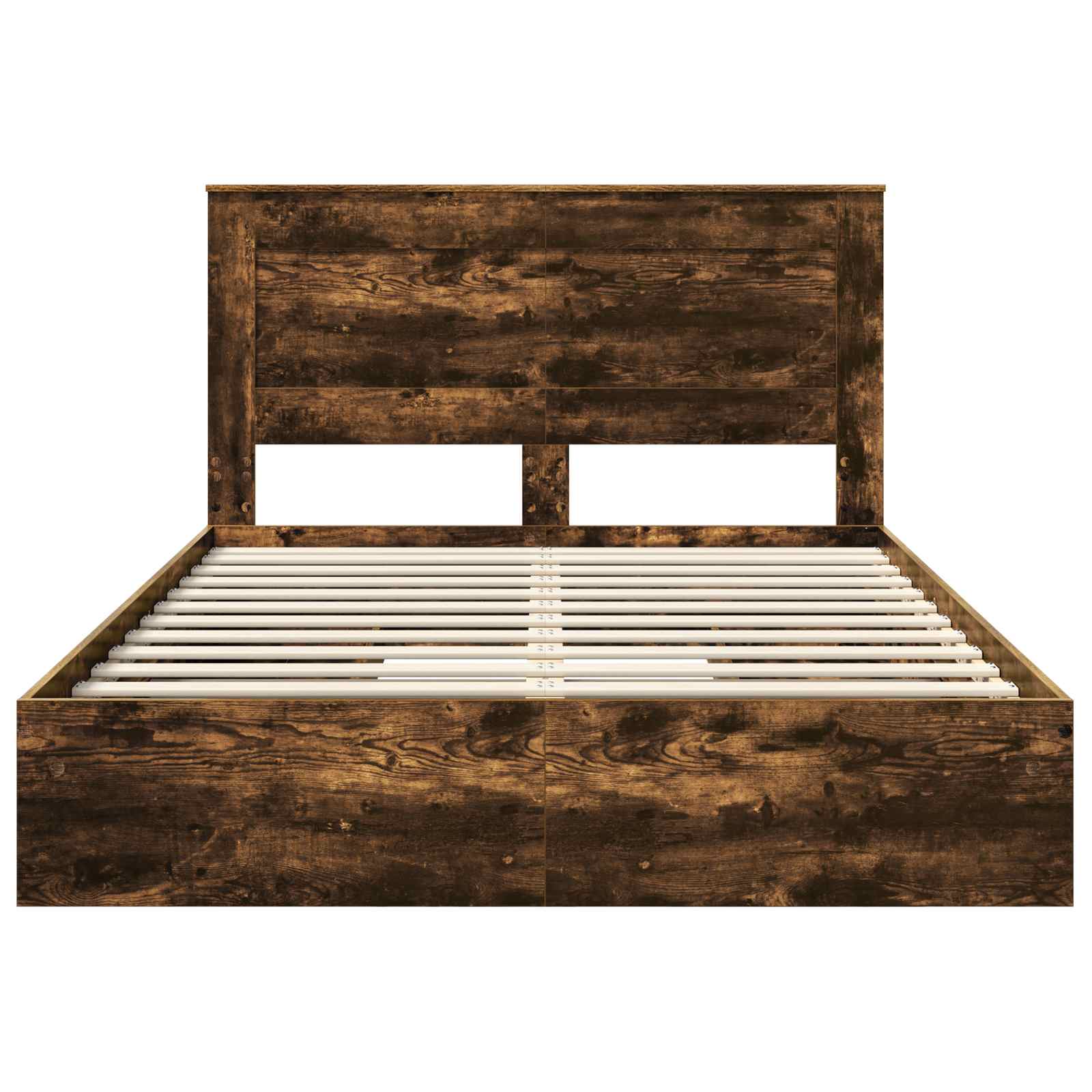 Opslag bed met lade Gerookt eiken 160 x 200 cm Bewerkt hout | luizaXL | Dé meubelwinkel voor elk interieur Opslag bed met lade Gerookt eiken 160 x 200 cm Bewerkt hout - Afbeelding 8