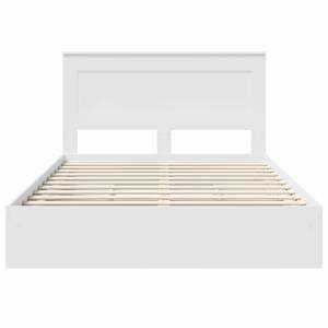 Postel s úložným prostorem Bílá 150 x 200 cm kompozitní dřevo - obrázek 8