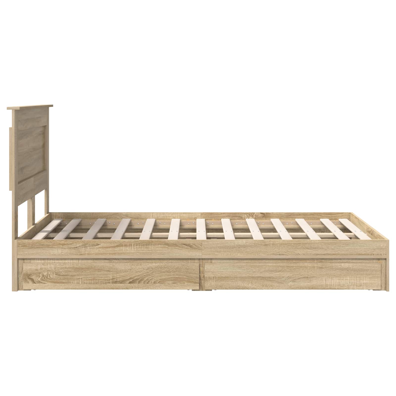 Opslag bed met lade Sonoma Eiken 135 x 190 cm Bewerkt hout | luizaXL | Dé meubelwinkel voor elk interieur Opslag bed met lade Sonoma Eiken 135 x 190 cm Bewerkt hout - Afbeelding 9