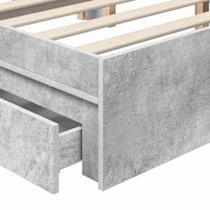 Postel s úložným prostorem s čelo Betonově šedá 135 x 190 cm - obrázek 11