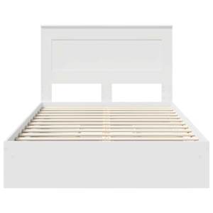 Postel s úložným prostorem Bílá 120 x 200 cm kompozitní dřevo - obrázek 8