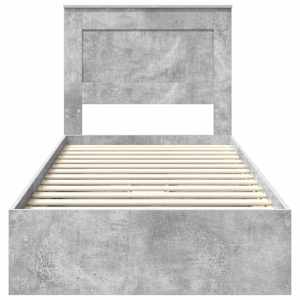 Postel s úložným prostorem s čelo Betonově šedá 100 x 200 cm - obrázek 8