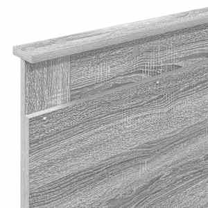 Postel s úložným prostorem s čelo Šedá Sonoma 100 x 200 cm - obrázek 12