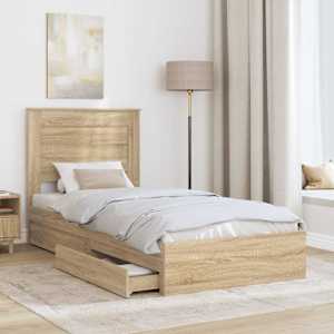 Postel s úložným prostorem s čelo Sonoma dub 75 x 190 cm - obrázek 3