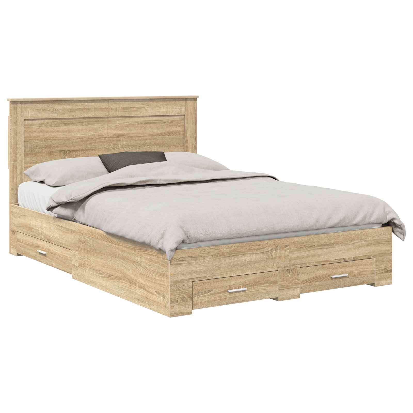 Bedframe met lade met hoofdeinde met opslag Bewerkt hout | luizaXL | Dé meubelwinkel voor elk interieur Bedframe met lade met hoofdeinde met opslag Bewerkt hout - Afbeelding 2