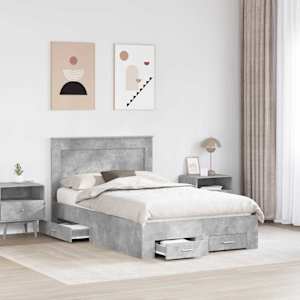 Rám postele se zásuvkou s čelo s úložištěm kompozitní dřevo - obrázek 3