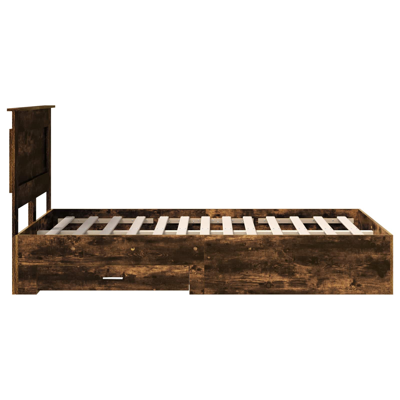 Voodi raam peaga Suitsetatud tamm 135 x 190 cm Tehispuit 308 Kõik vajalik sinu aeda ja koju! Voodi raam peaga Suitsetatud tamm 135 x 190 cm Tehispuit - Image 9