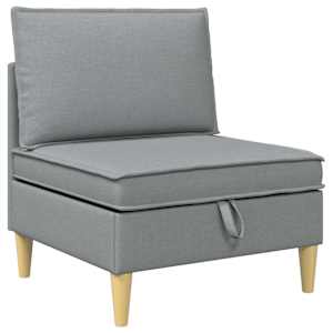 Modulární pohovka se storage 5 pcs Světle šedá Textil - obrázek 5