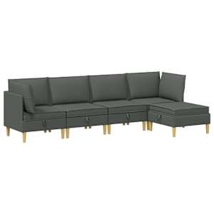 vidaXL Modulaarne diivanisari koos ladustamisega 5 tk Tumehall kangas