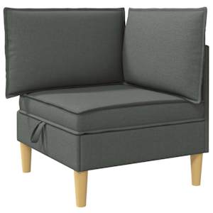 Modulární pohovka se storage 5 pcs Tmavě šedá Textil - obrázek 4
