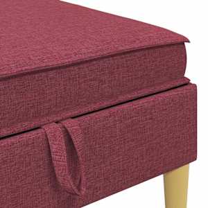 Modulární pohovka se storage 5 pcs Víno Červené Textil - obrázek 7