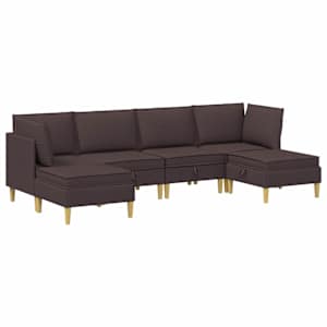 vidaXL Modulaarne diivanisari koos ladustamisega 6 tk Tume pruun