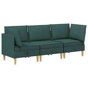 vidaXL Modulaarne diivanisari koos ladustamisega 3 tk Tumeroheline