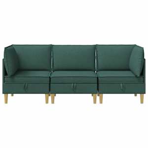 Modulární pohovka se storage 3 pcs Tmavě zelená Textil - obrázek 6