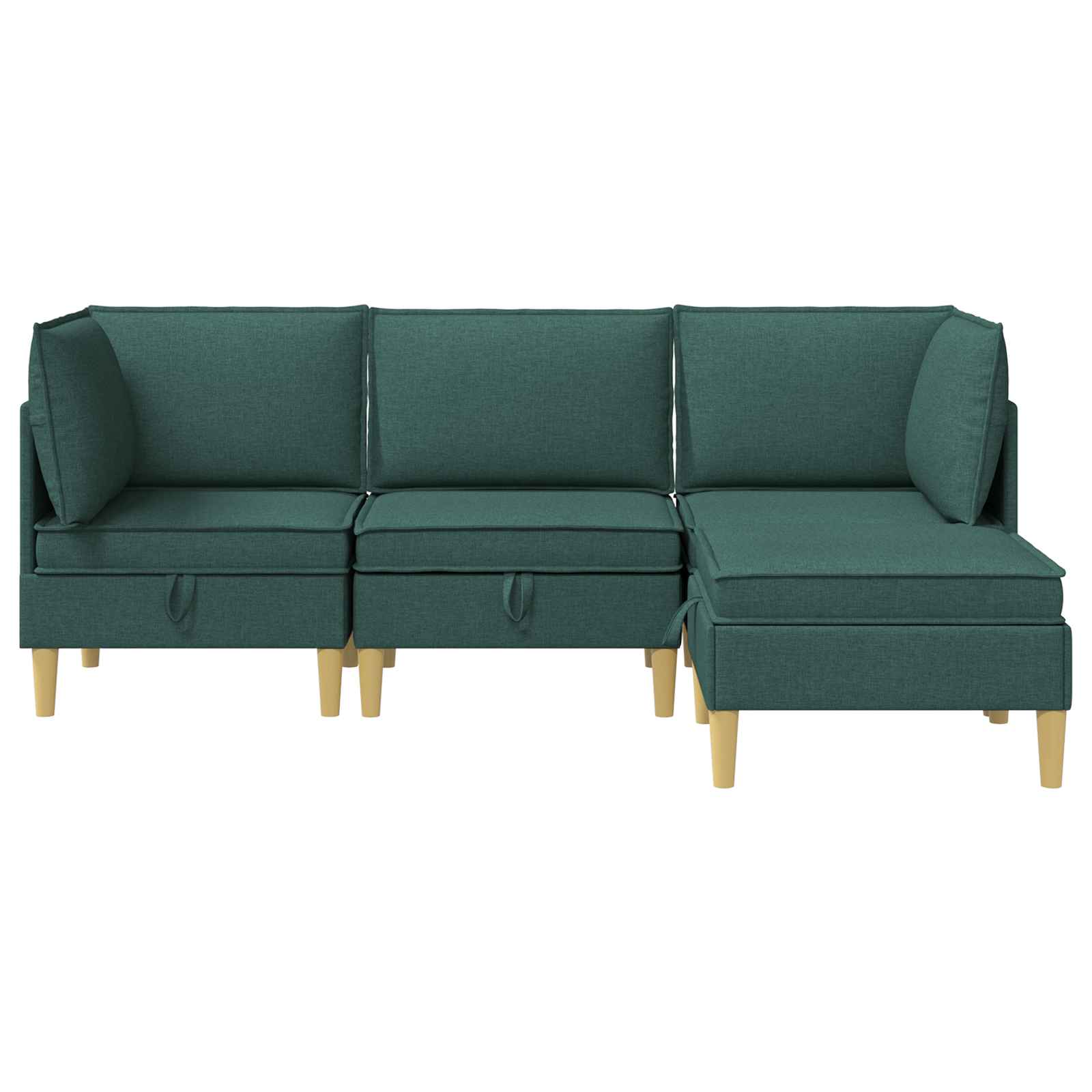 Modulsoffor med förvaring 4 pcs Mörkgrön