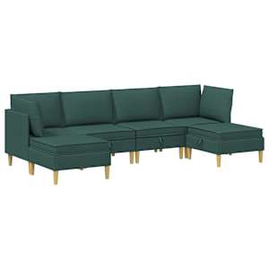 vidaXL Modulaarne diivanisari koos ladustamisega 6 tk Tumeroheline