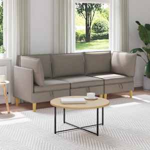 Modulární pohovka se storage 3 pcs Taupe Textil - obrázek 1
