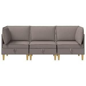 Modulární pohovka se storage 3 pcs Taupe Textil - obrázek 6
